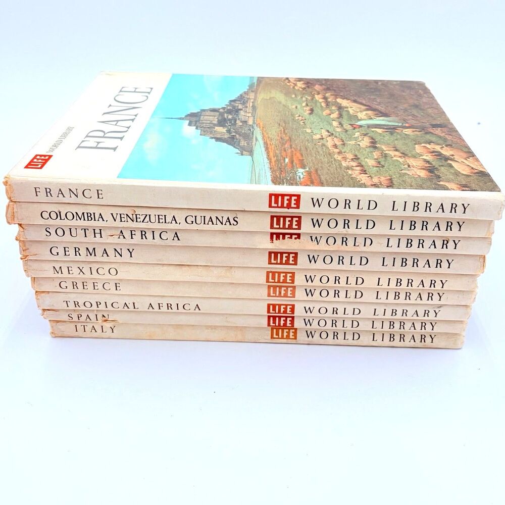 Vintage LIFE World Library Book Lot 9 France Germany Italy Greece Mexico Africa